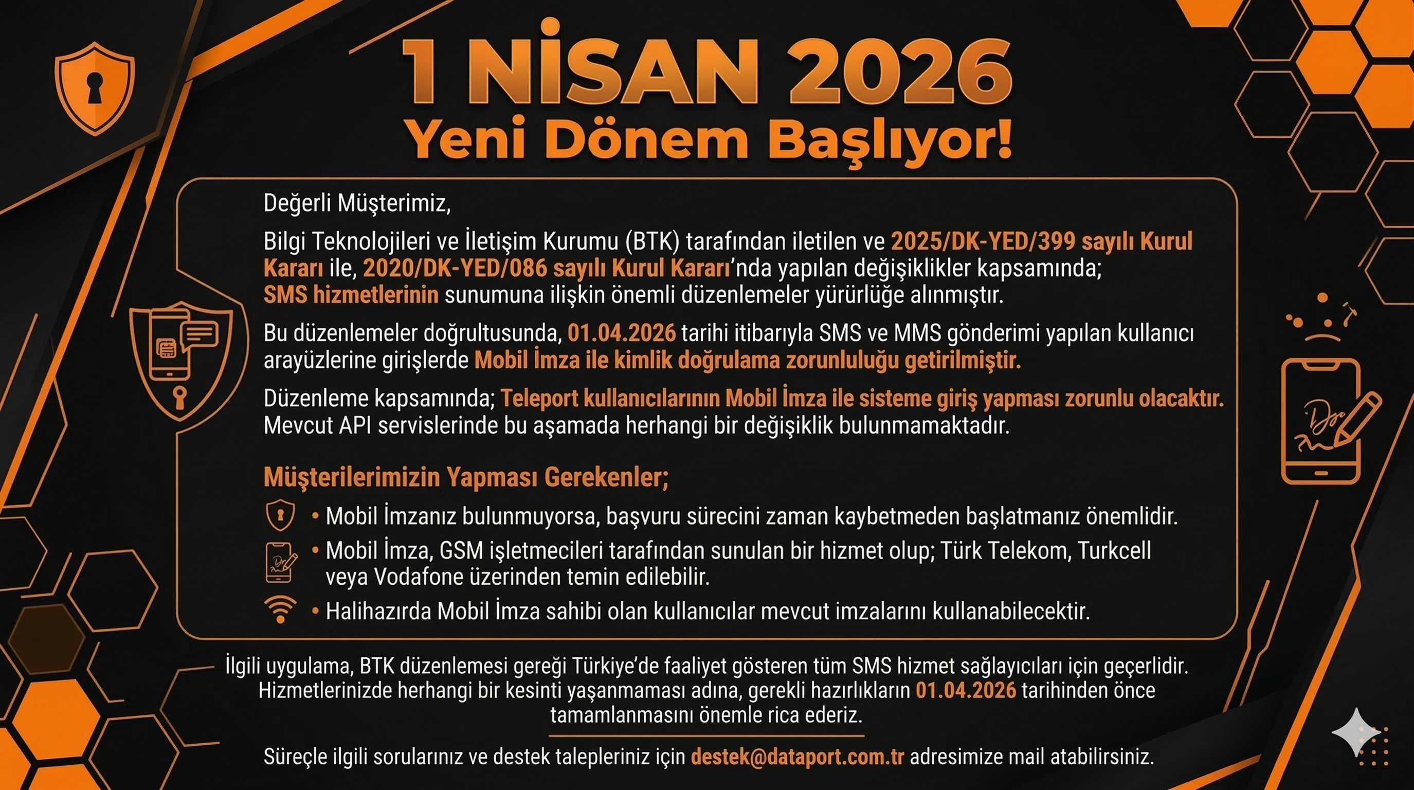 Mobil İmza Bilgilendirme